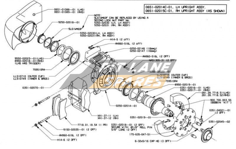 FRONT UPRIGHT ASSEMBLY Diagram